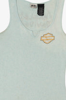 Aqua Harley Davidson Sleeveless Ribbed Tank Top (2010s)