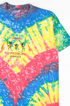 No Problem Embroidered Jamaica Tie Dye T-Shirt