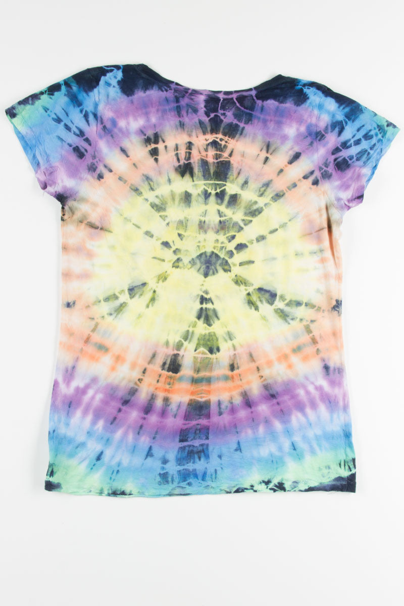 Black Crackle Grill Cowgirl Tie Dye Tee