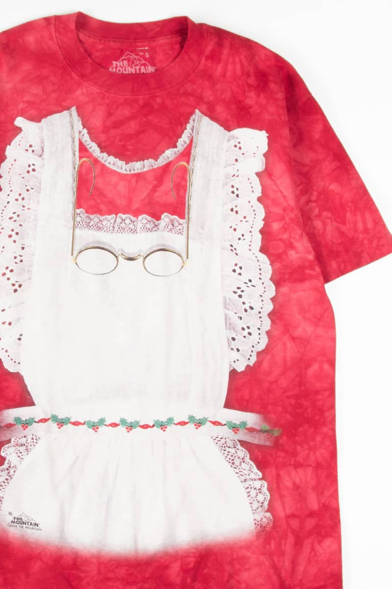 Mrs. Claus Apron Tie Dye T-Shirt