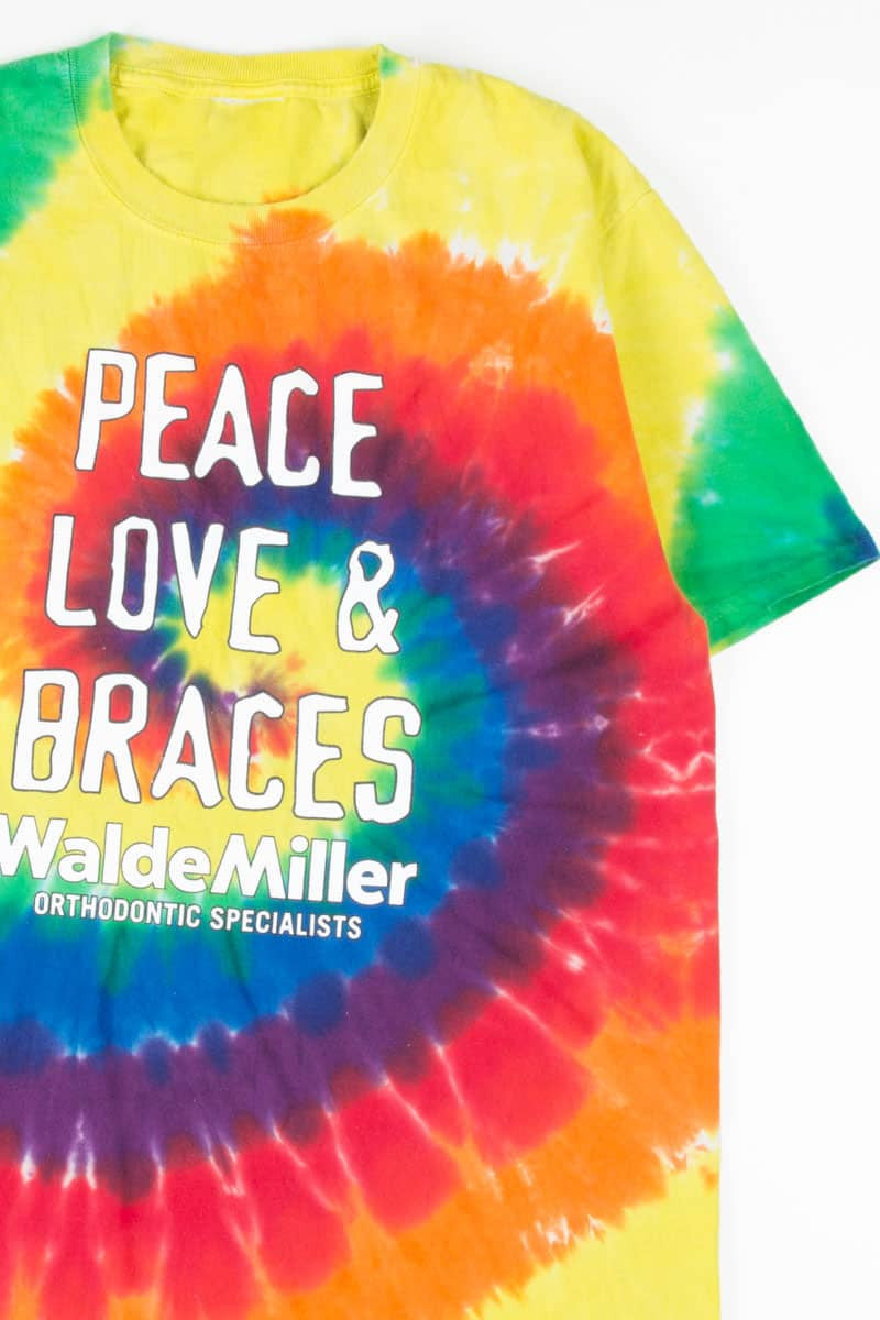 Peace Love & Braces Tie Dye T-Shirt 1