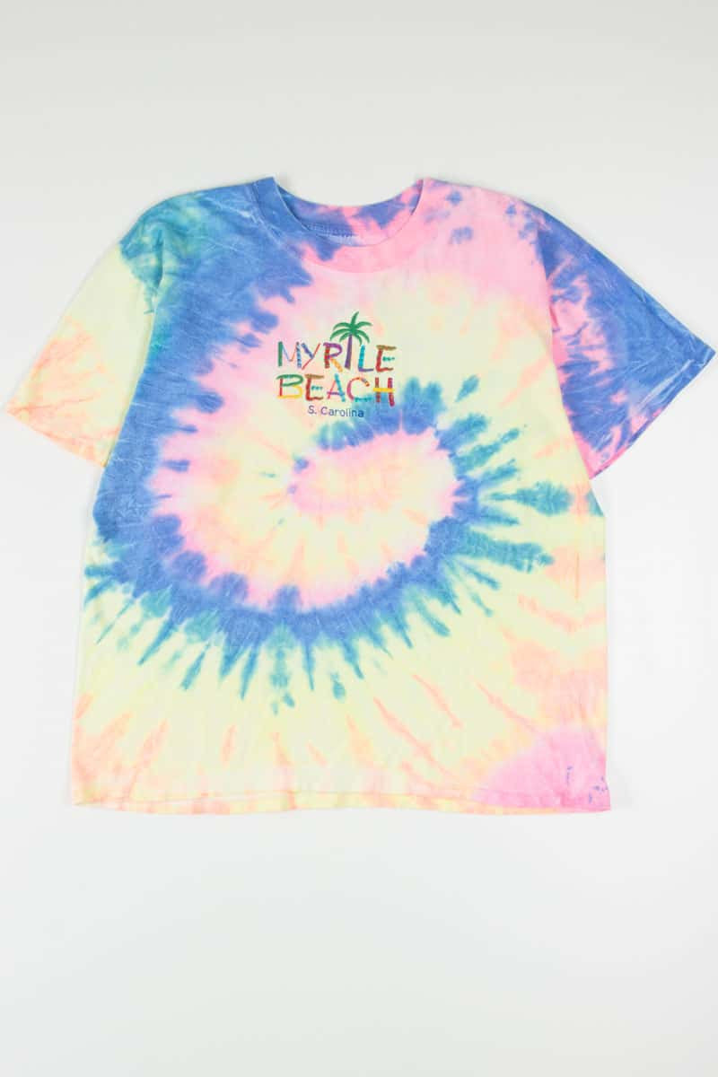 Myrtle Beach Embroidered Tie Dye T-Shirt