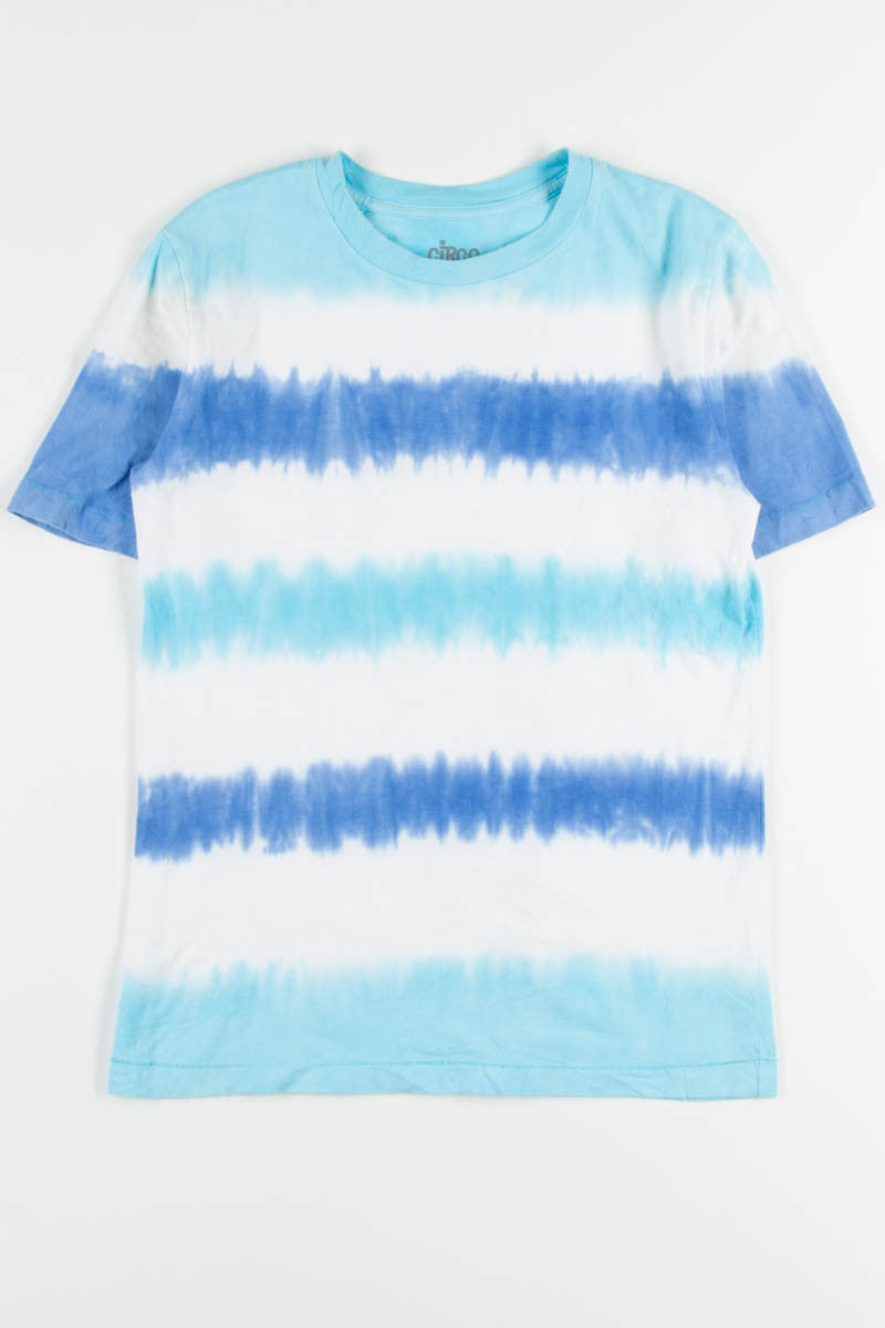 Blue Striped Tie Dye Tee
