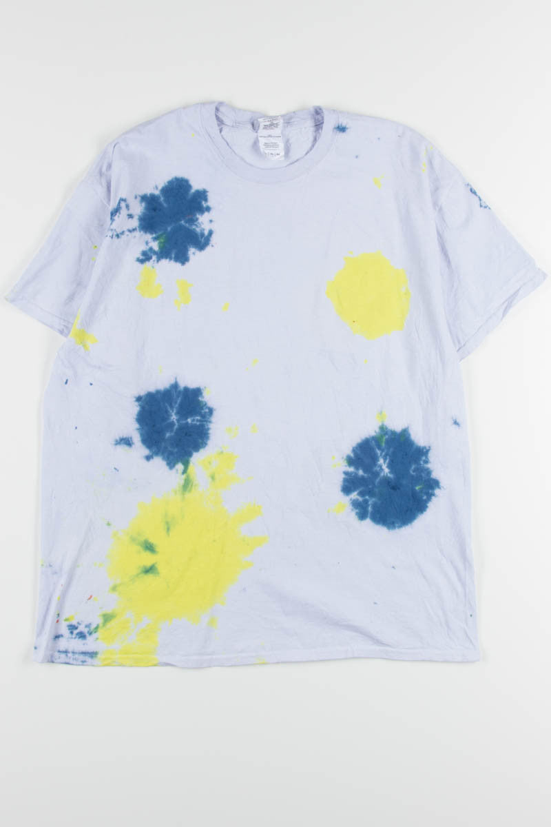 Light Blue Spotted Tie Dye Tee