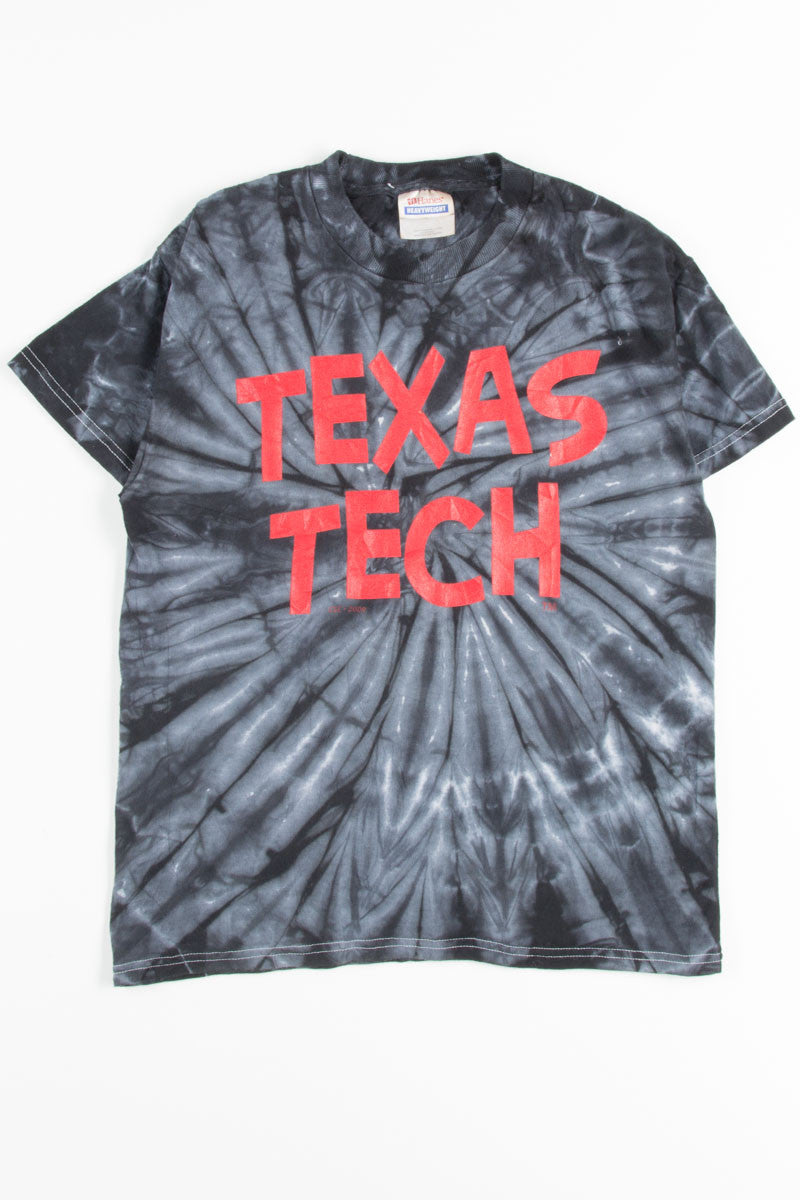 Black Texas Tech Tie Dye Tee