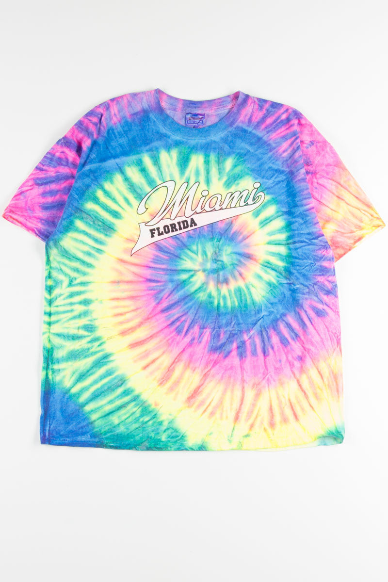 Miami Neon Swirl Tie Dye Tee