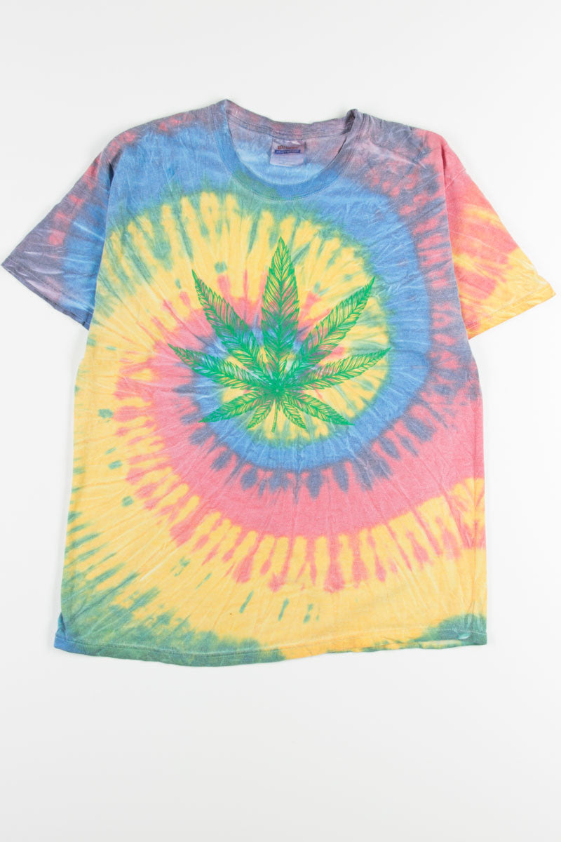 Rainbow Weed Tie Dye Tee