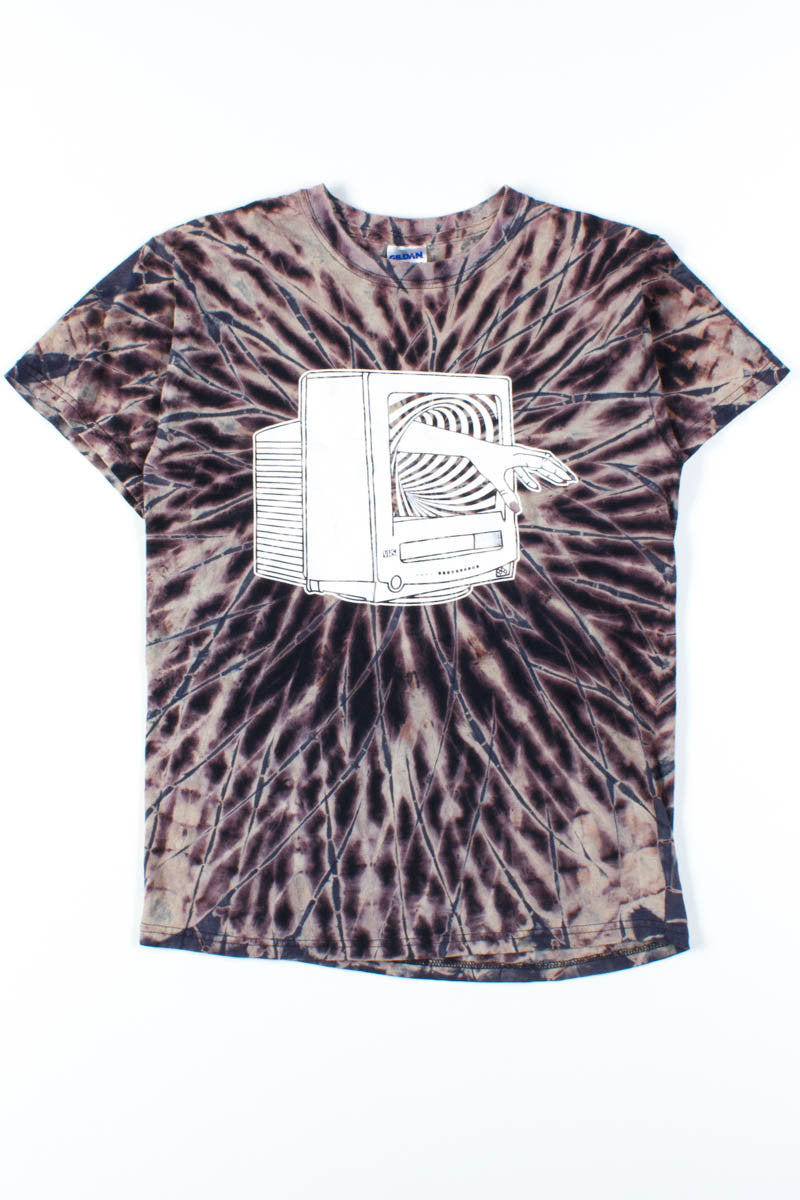 Brown Web Videodrome Tie Dye Tee
