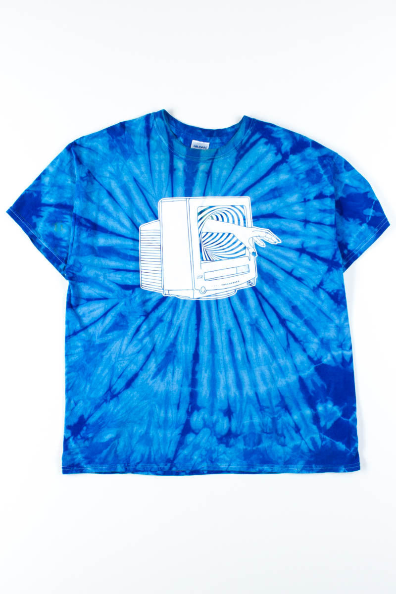 Blue & Blue Videodrome Tie Dye Tee