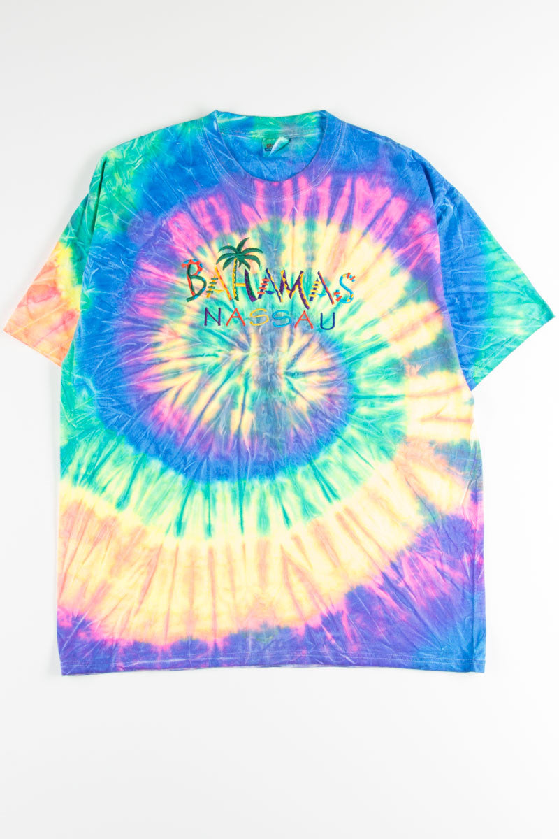 Embroidered Bahamas Tie Dye T-Shirt
