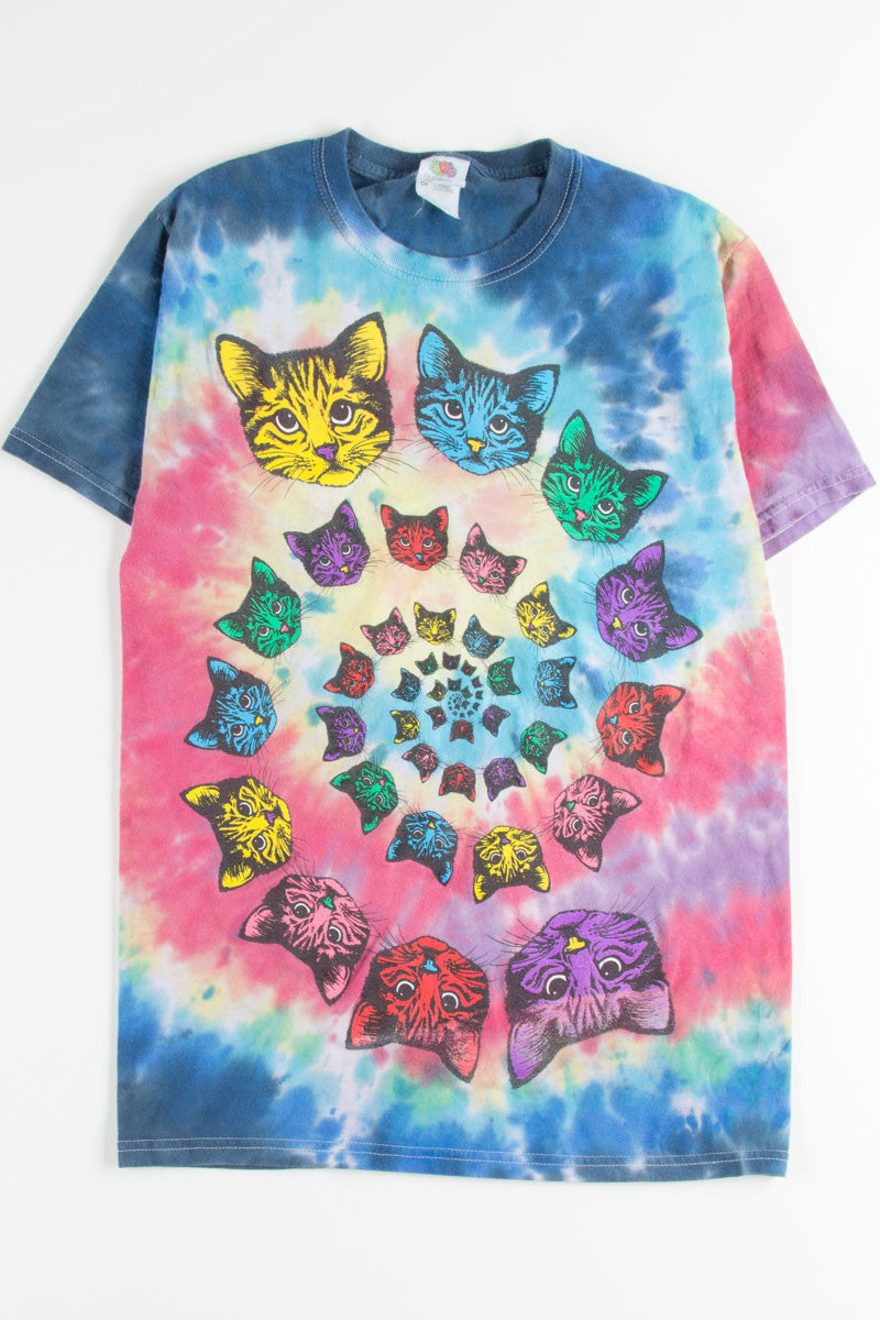 Kitty Head Swirl Tie Dye T-Shirt