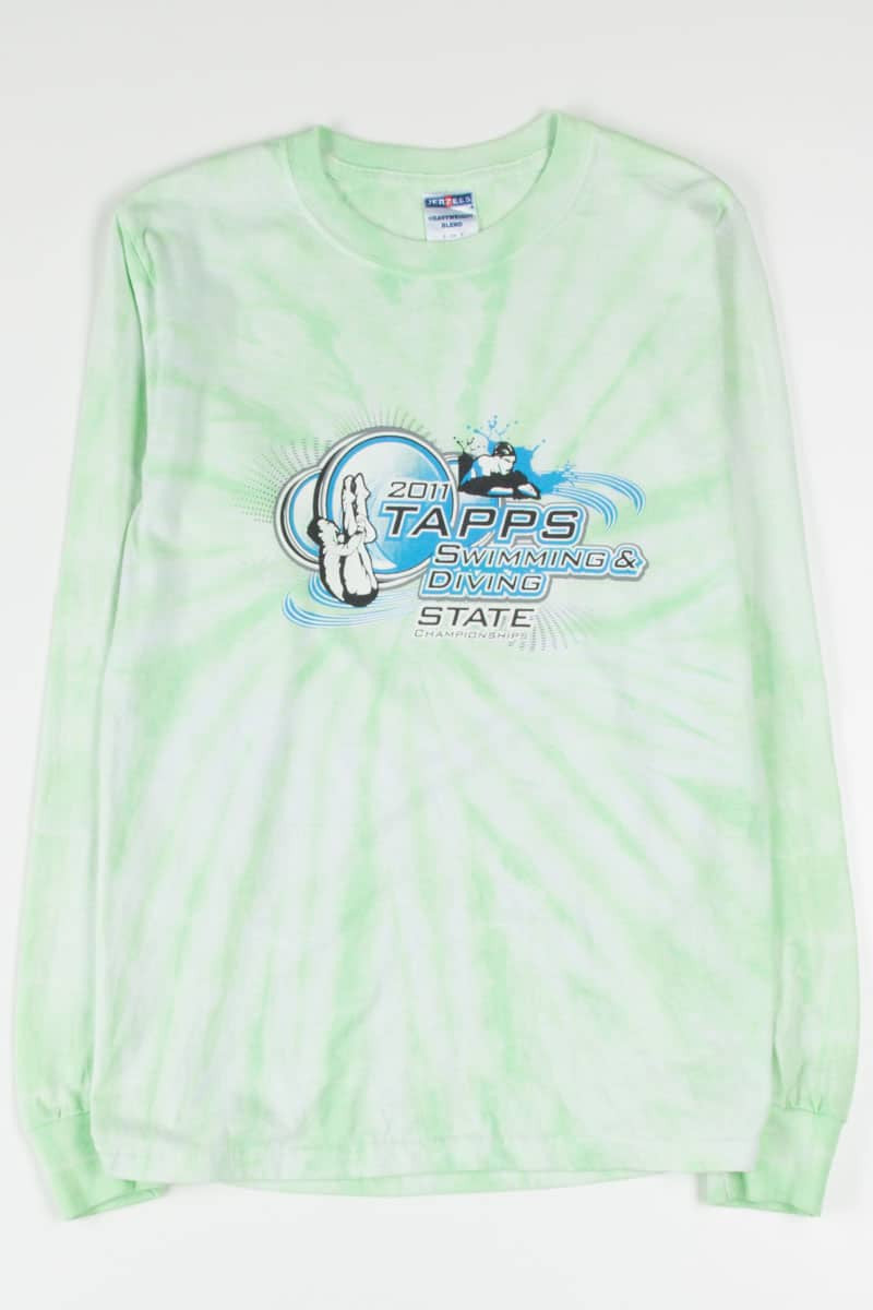 Swimming & Diving State Championship Long Sleeve Tie Dye T-Shirt