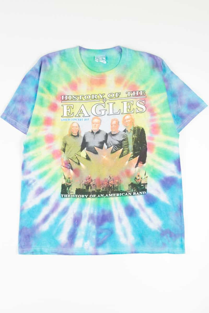 History of The Eagles 2015 Concert Band Tie Dye T-Shirt