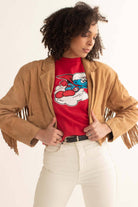 Tan Suede Fringe Leather Blazer