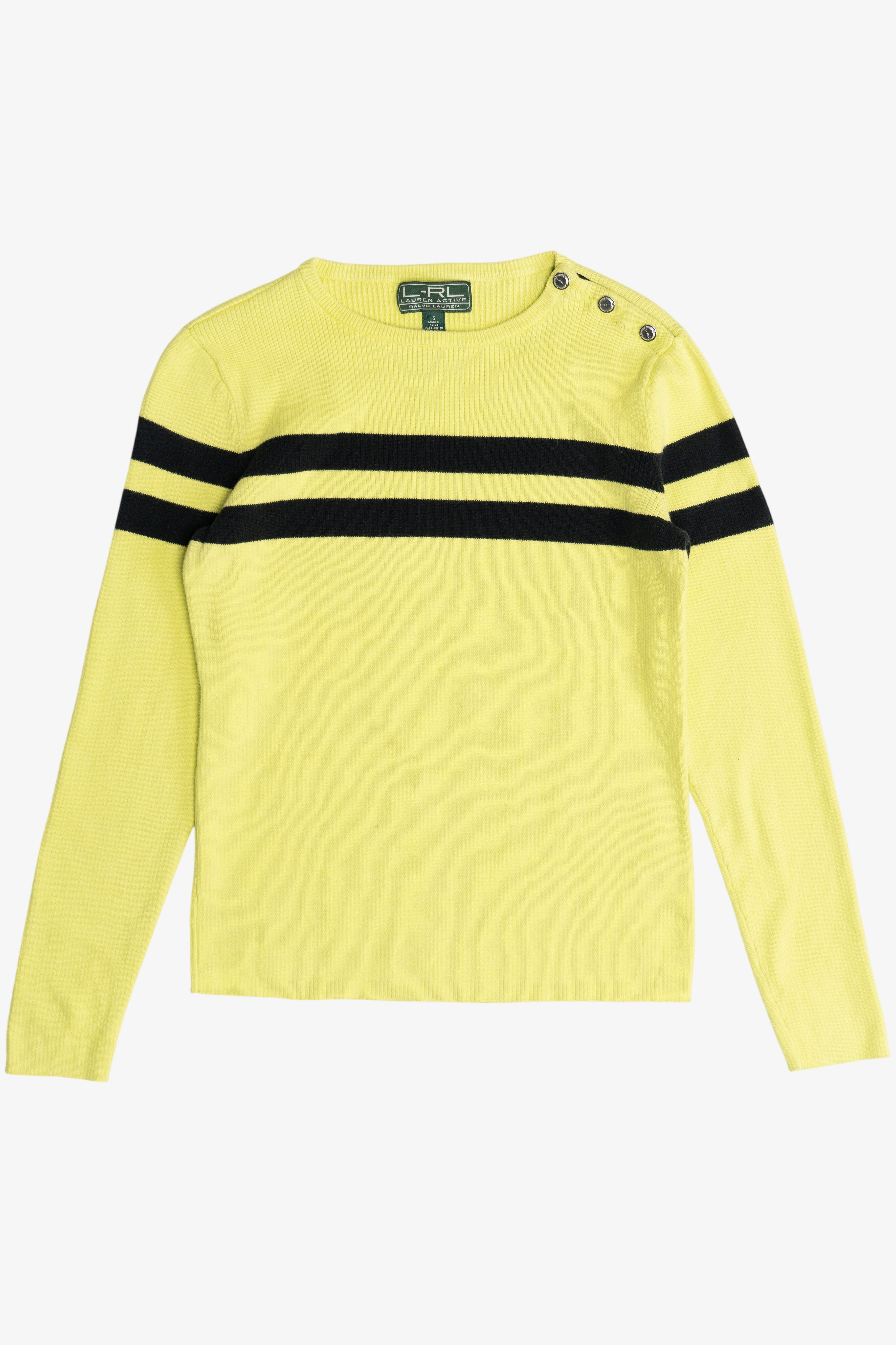 Vintage Ralph Lauren Active Neon Yellow Long Sleeve Shirt (1990s)
