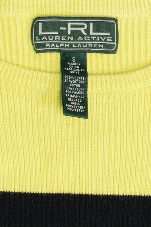 Vintage Ralph Lauren Active Neon Yellow Long Sleeve Shirt (1990s)