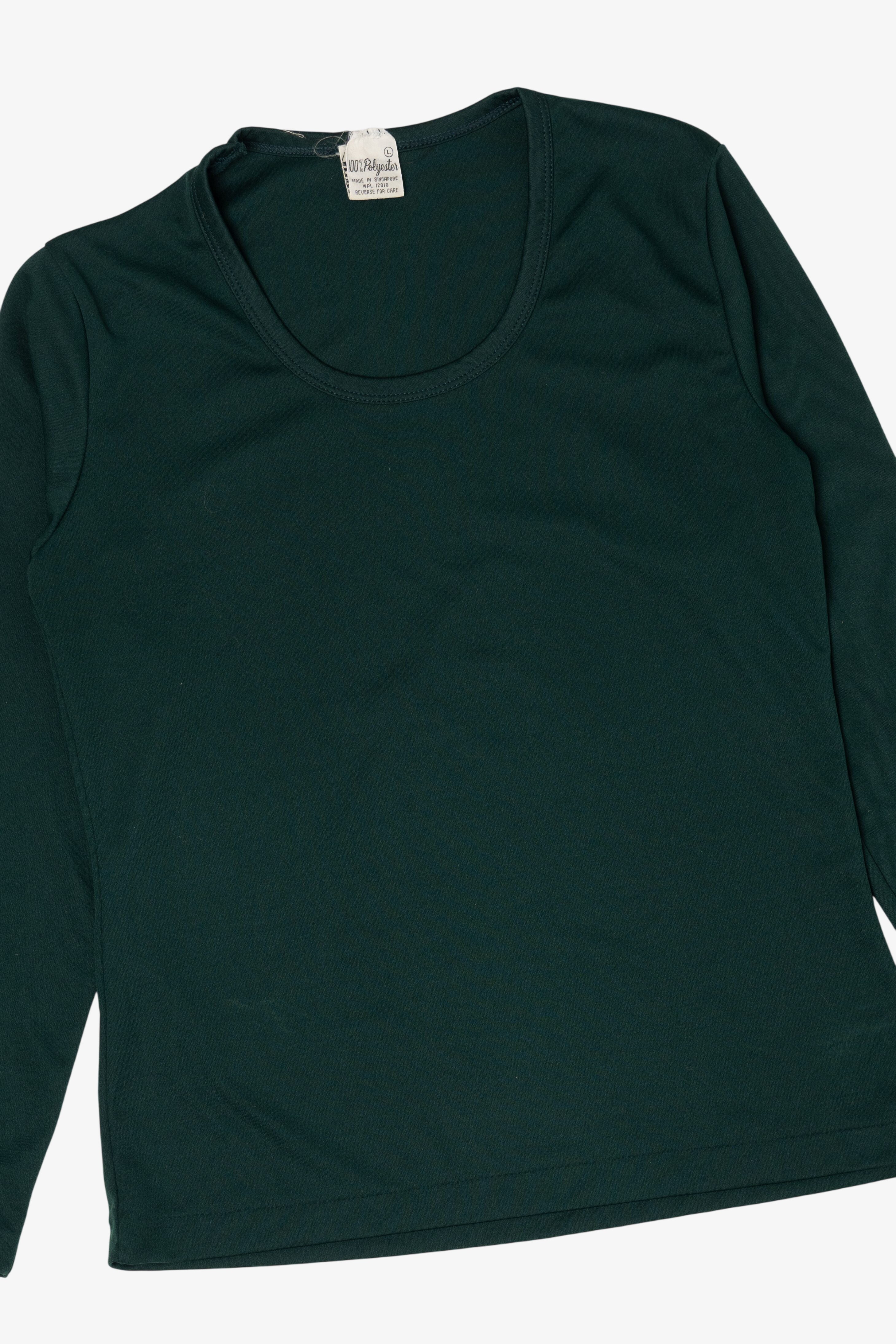 Vintage Emerald Long Sleeve Stain Like Shirt (1990s)