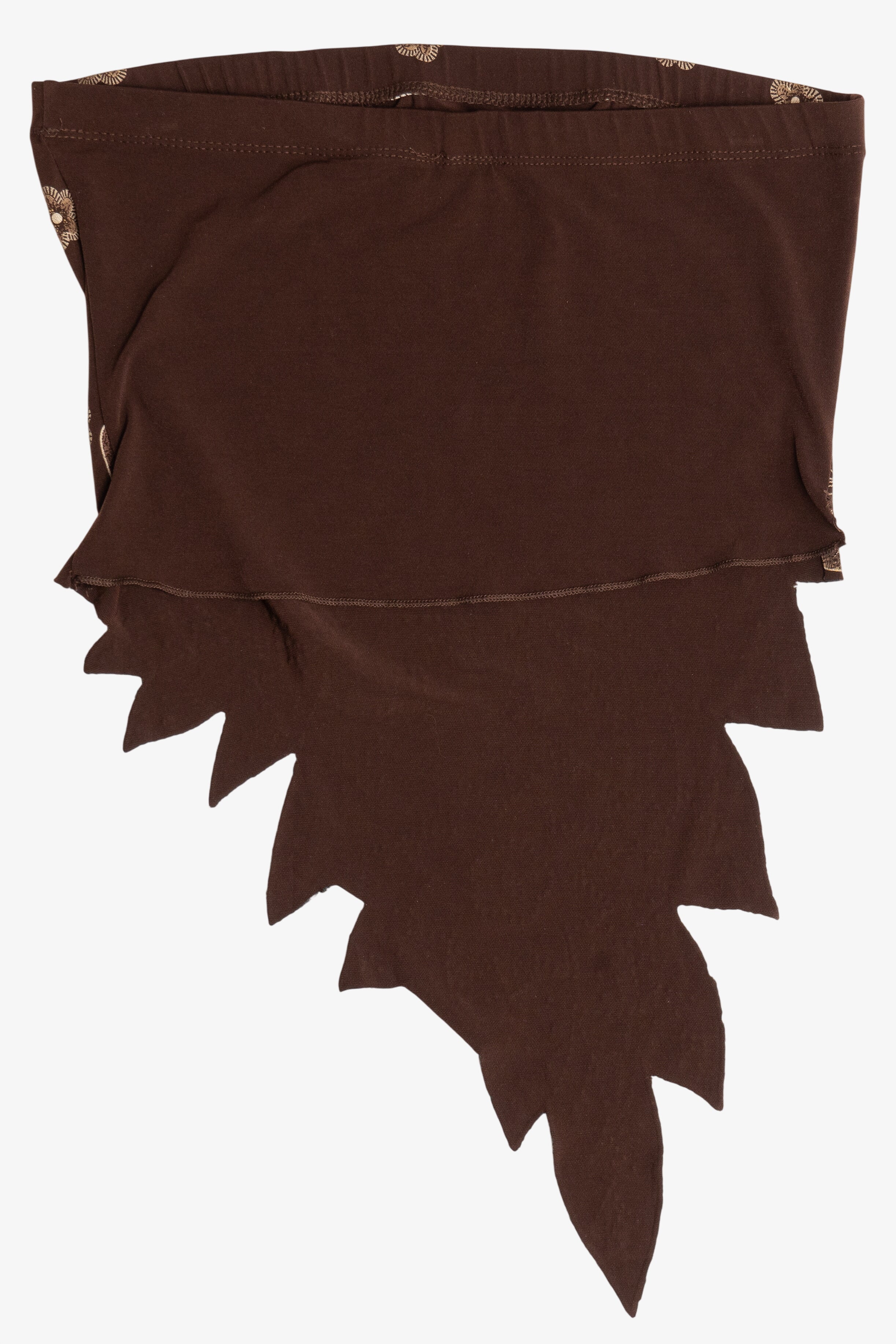 Vintage Y2K Asymmetrical Beaded Floral Tube Top (2000s)