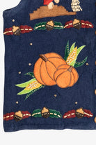 Vintage Bobbie Brooks Harvest Scarecrow Pumpkin Sweater Vest (1990s)
