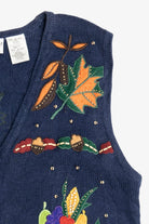 Vintage Bobbie Brooks Harvest Scarecrow Pumpkin Sweater Vest (1990s)