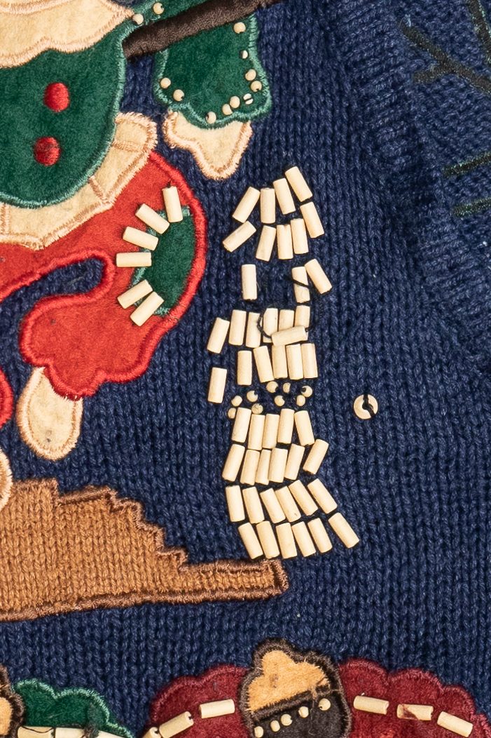 Vintage Bobbie Brooks Harvest Scarecrow Pumpkin Sweater Vest (1990s)