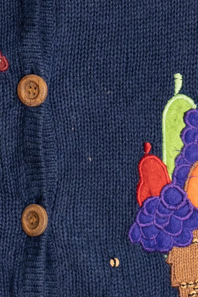 Vintage Bobbie Brooks Harvest Scarecrow Pumpkin Sweater Vest (1990s)