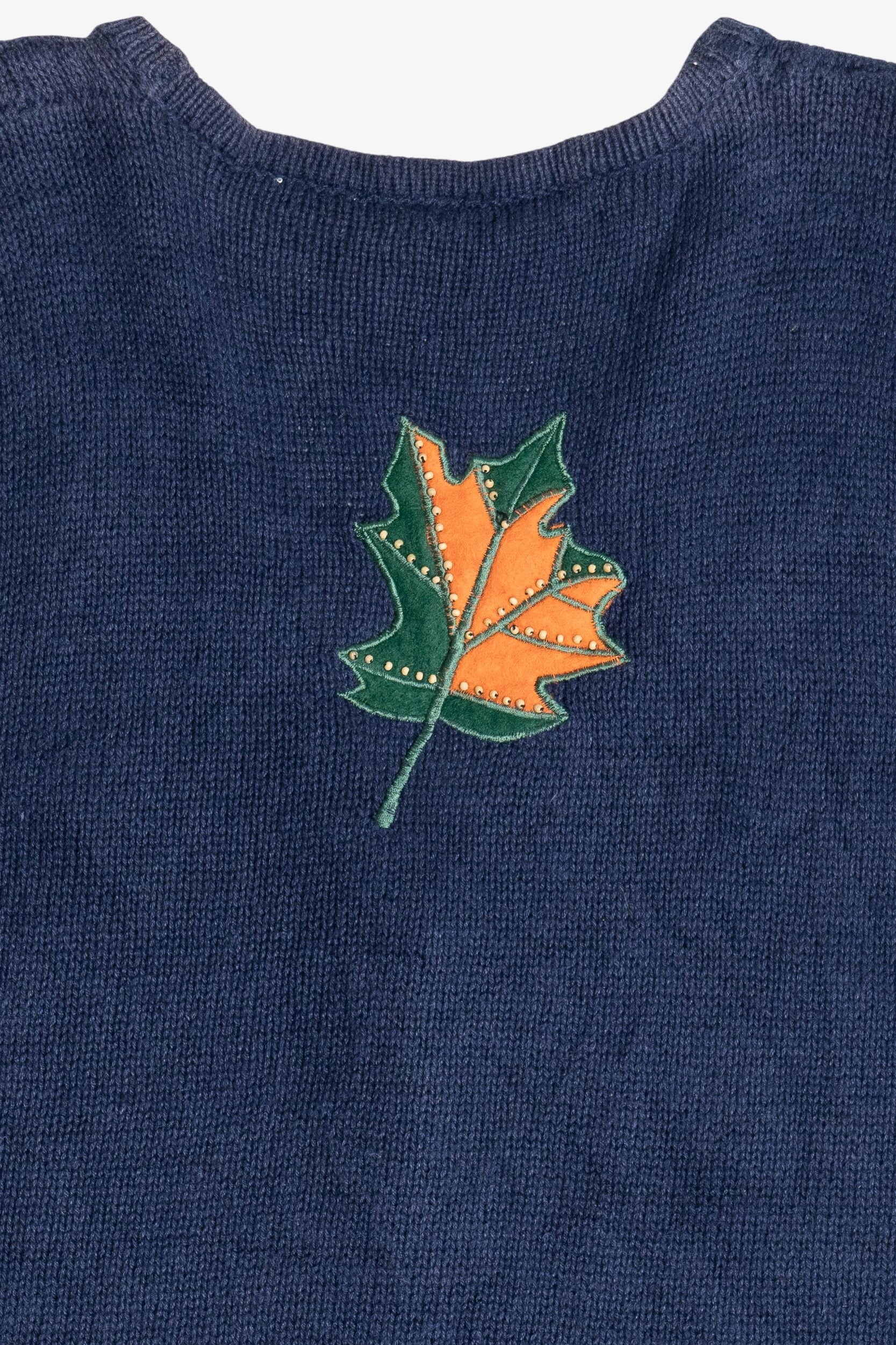 Vintage Bobbie Brooks Harvest Scarecrow Pumpkin Sweater Vest (1990s)