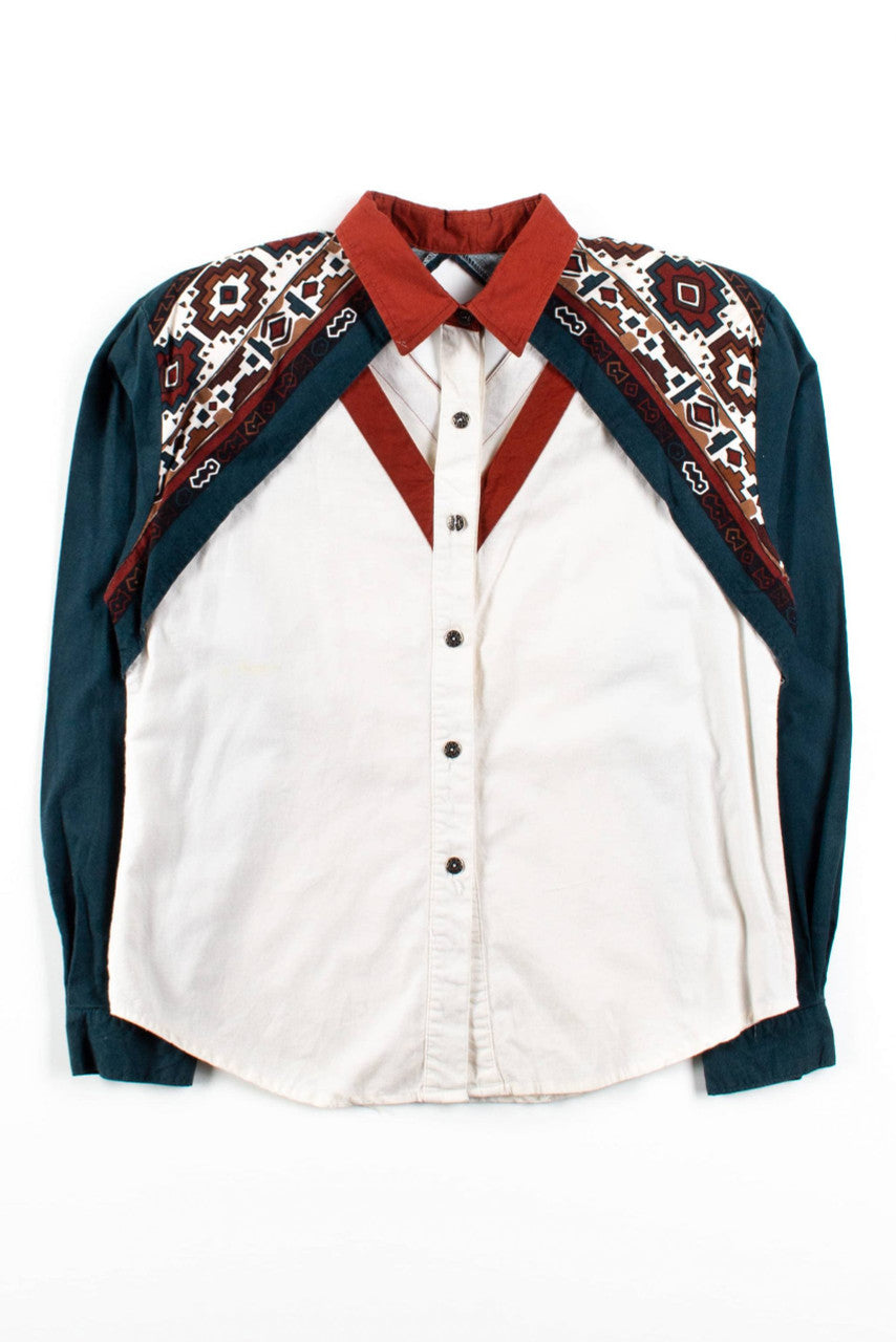 Vintage Open Shoulder Rodeo Top