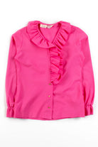 Vintage Pink Ruffled Blouse