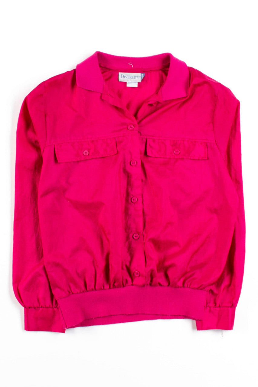Vintage Button Up Windbreaker Blouse