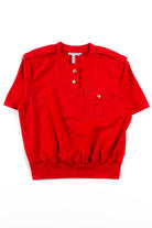 Vintage Red Polo Blouse