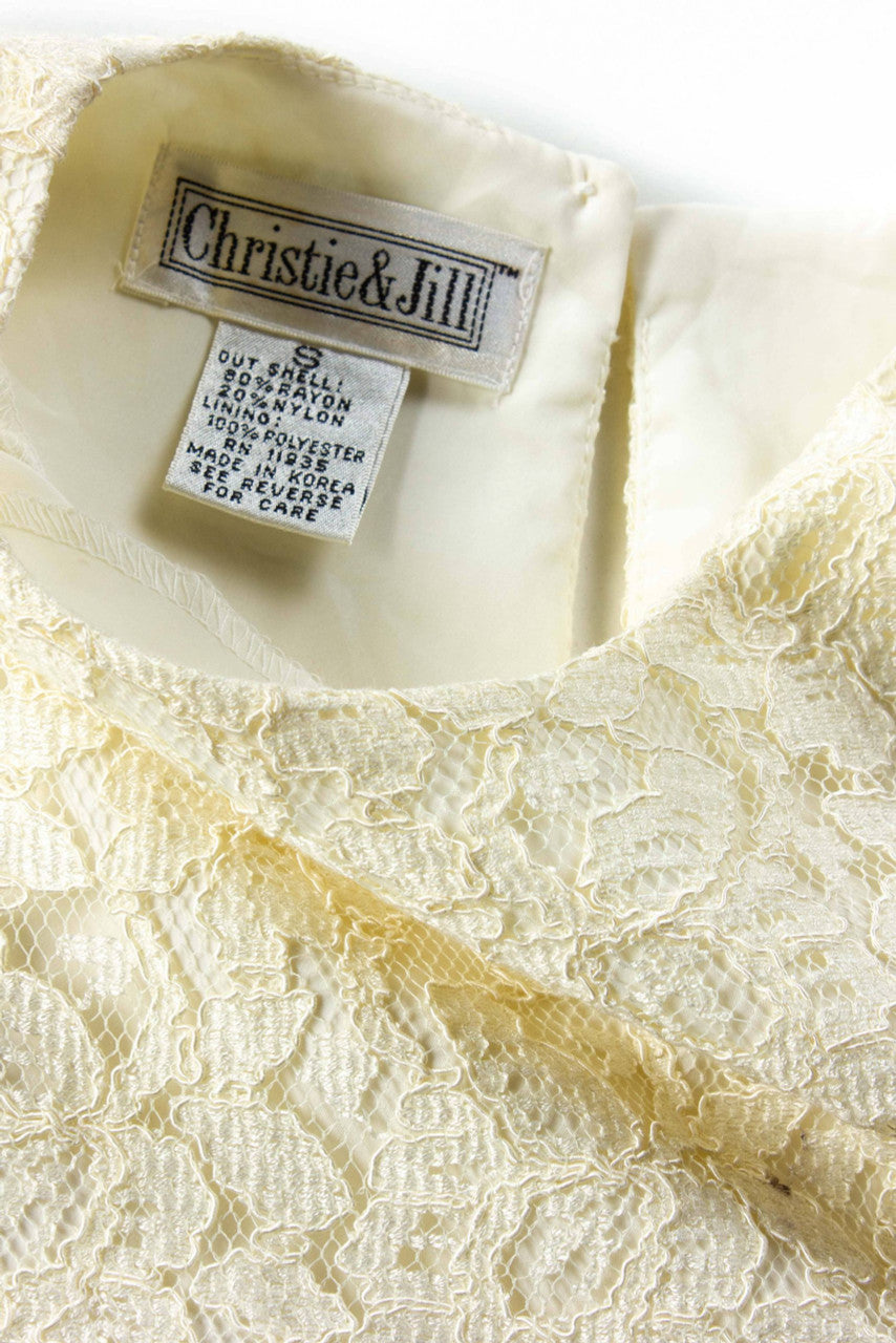 Vintage Floral Lace Layered Blouse