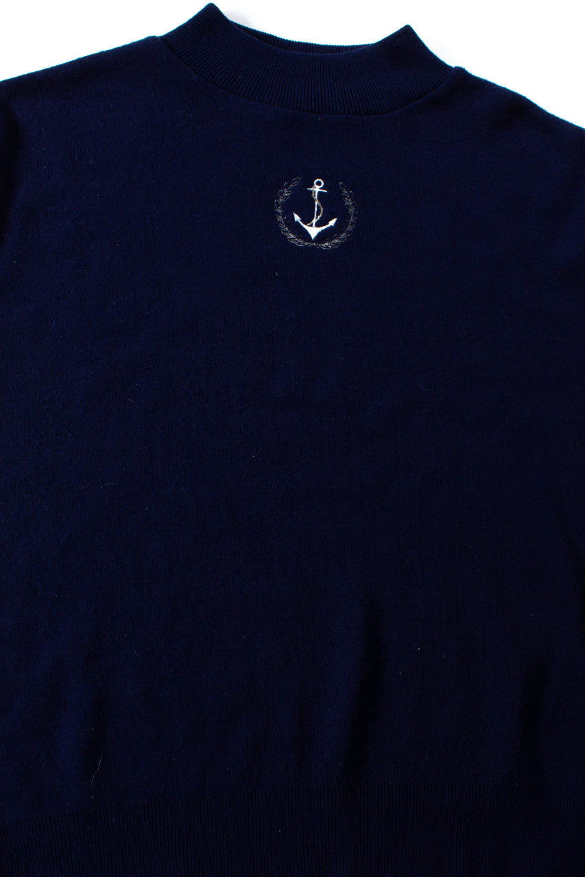 Vintage Anchor Sleeveless Sweater Top