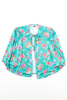 Vintage Open Front Floral Blouse