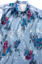 Vintage Ribbed Floral Blouse