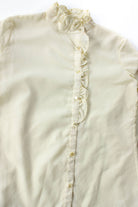 Vintage Asymmetrical Ruffled Blouse