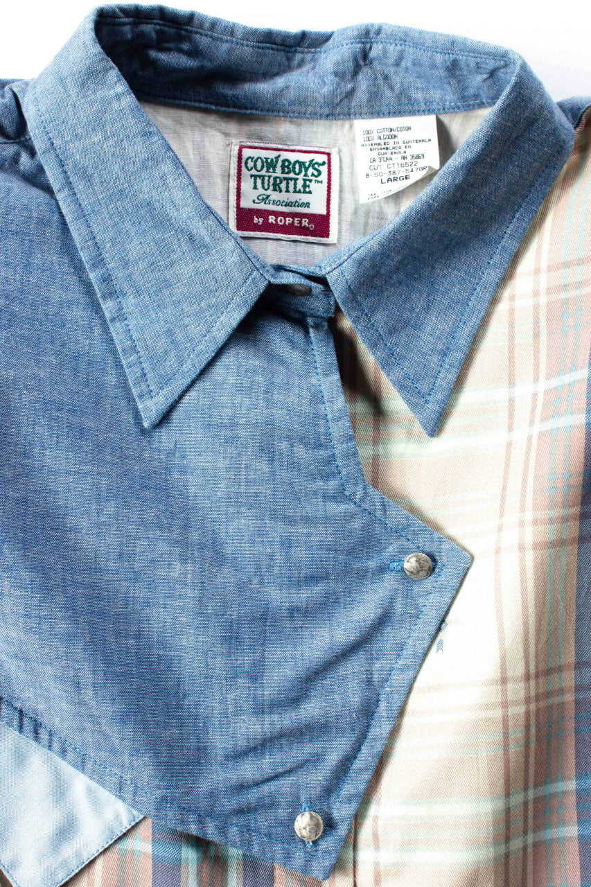 Vintage Shoulder Wrap Cowboy Button Up