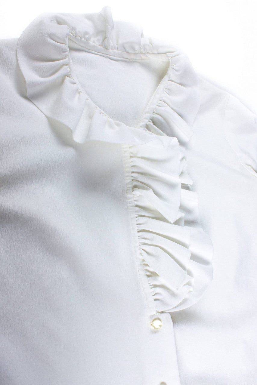 Vintage Ruffled Collar Blouse
