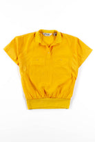 Vintage La Blouse Silky Polo Top