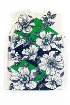 Vintage Sleeveless Floral Ink Top
