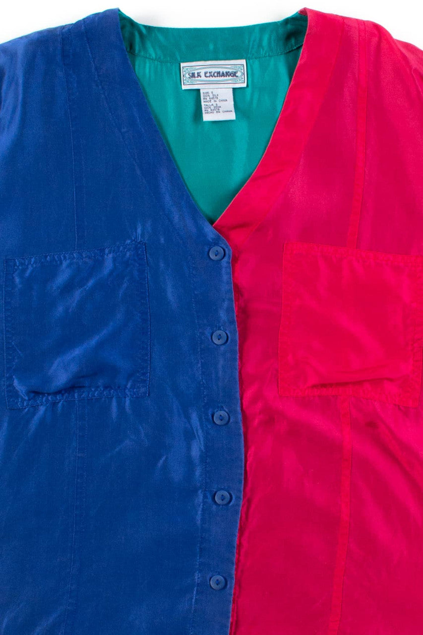 Vintage Multicolor Silk Blouse