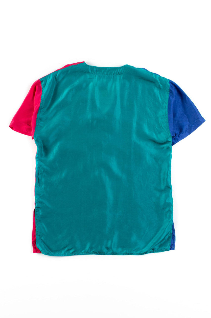 Vintage Multicolor Silk Blouse