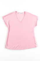 Vintage Josie Silky V-Neck Tee Top