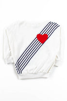 Vintage Diagonal Stripe Heart Top