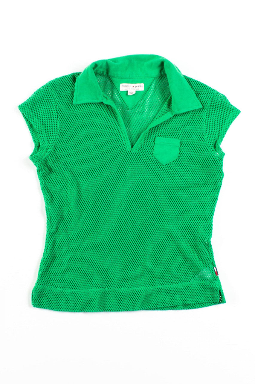 Vintage Tommy Hilfiger Mesh Polo Top