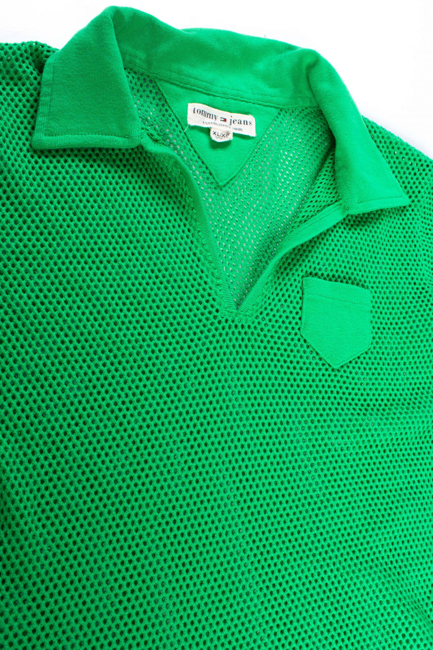 Vintage Tommy Hilfiger Mesh Polo Top
