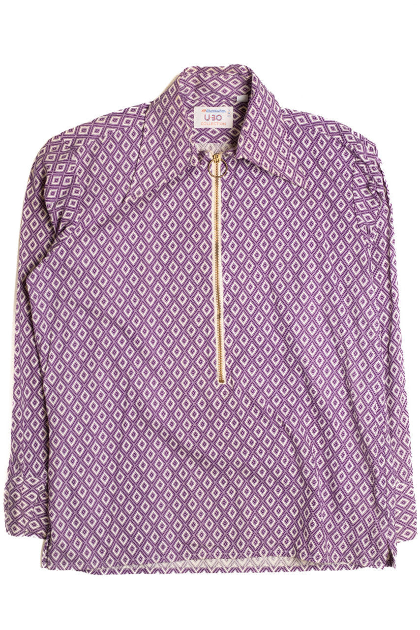 Purple Long Sleeve Half Zip Top