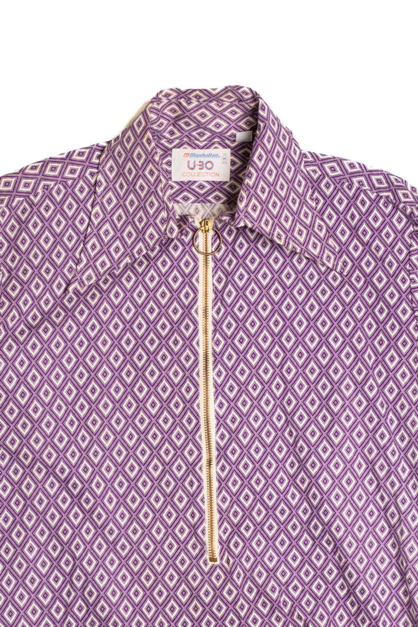 Purple Long Sleeve Half Zip Top