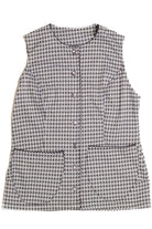 Black and White Sleeveless Top