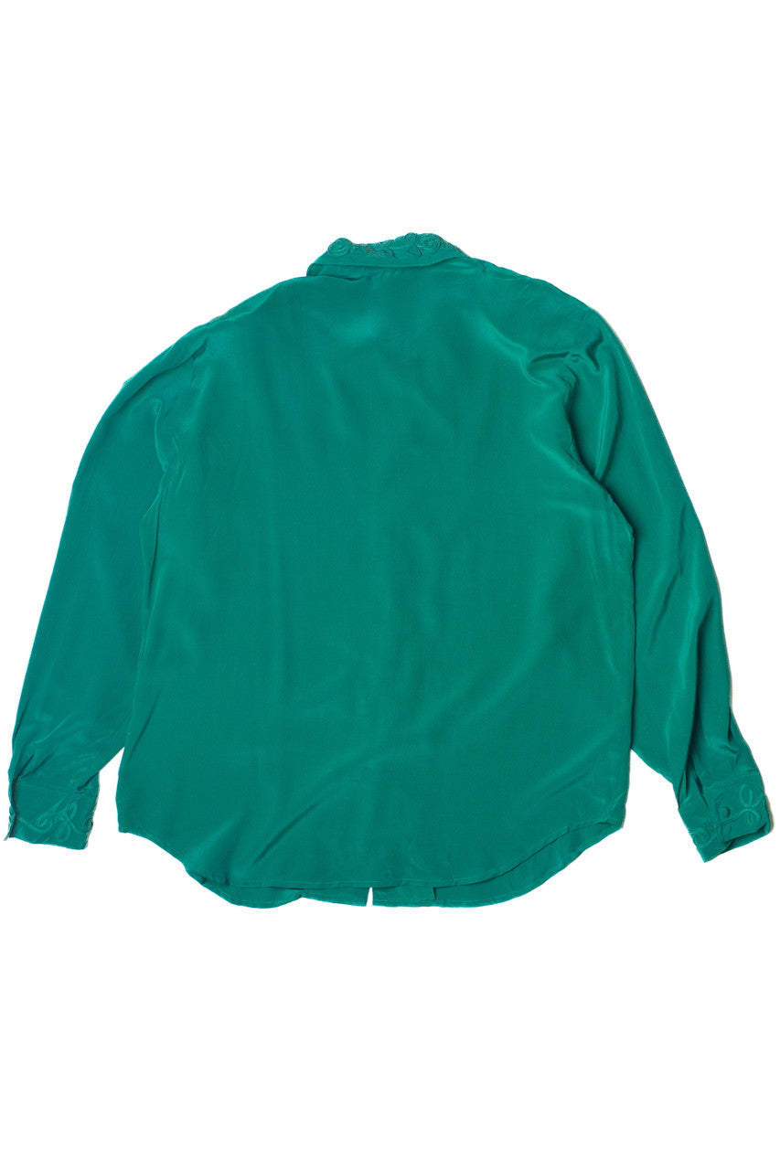 Vintage Silk Allison Taylor Button Up Top